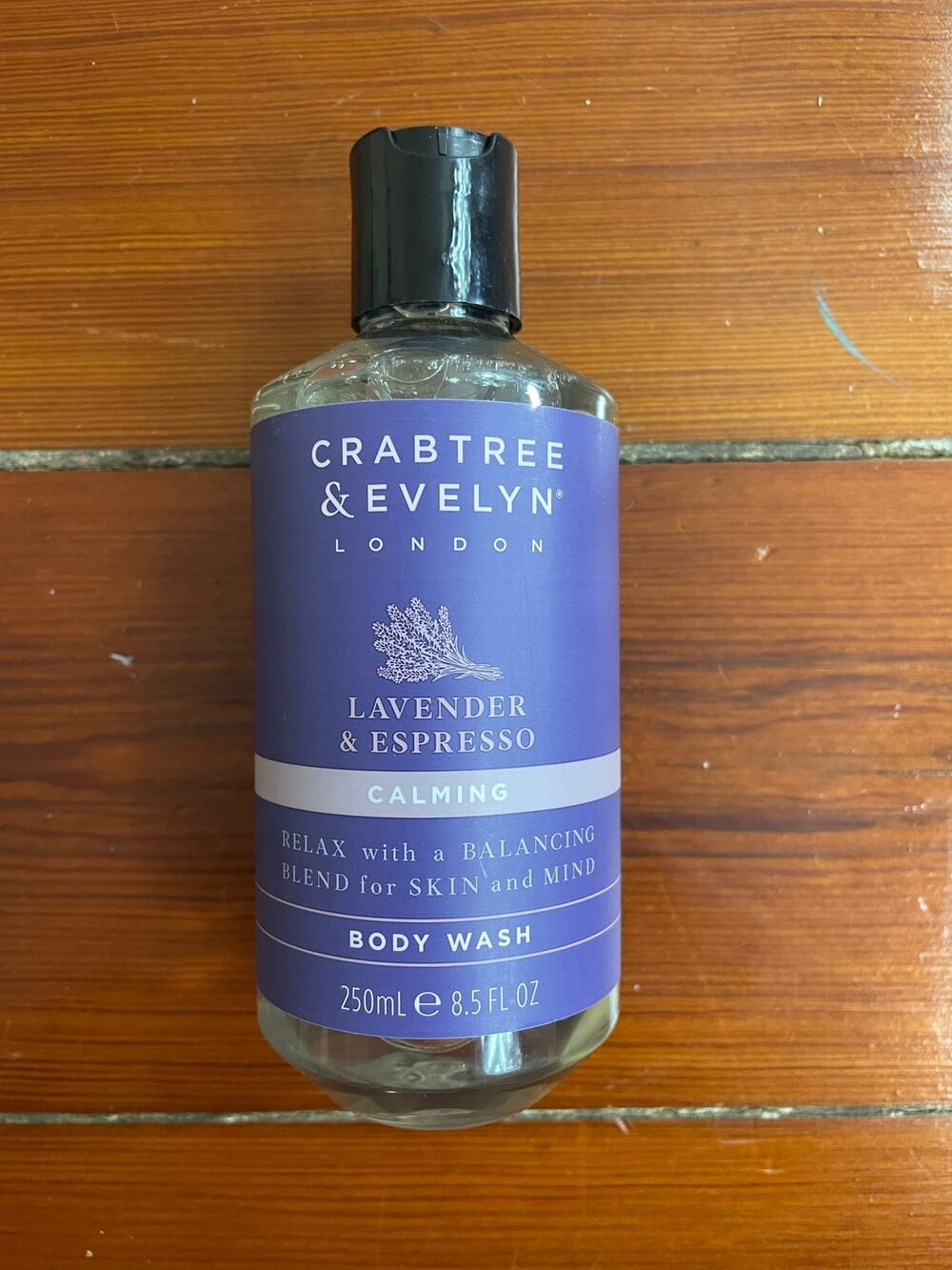 Crabtree & Evelyn Lavender & Espresso Calming Body Wash 8.5oz Aromatherapy NEW